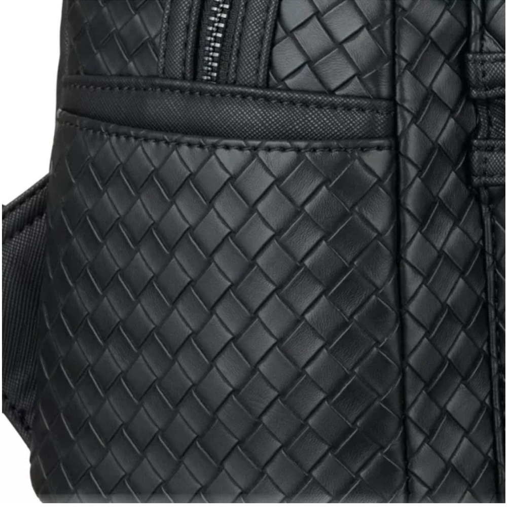 Loungefly Disney Parks Mickey Mouse Black Woven Mini Backpack - Picture 3 of 3